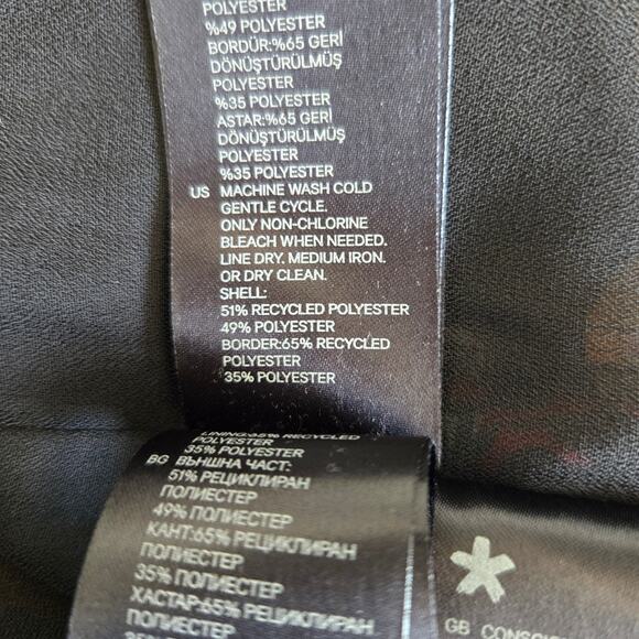 H&M Conscious Collection Floral Kimono Open Black Bold Recycled Women XS/X - Picture 12 of 12